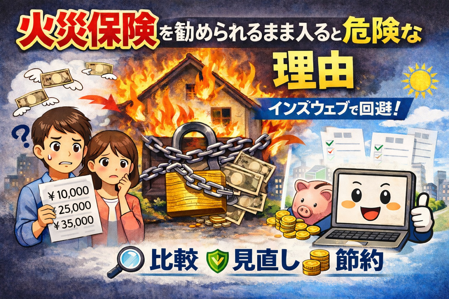 火災保険を勧められるまま入ると危険な理由｜インズウェブで回避 - 副収入の扉